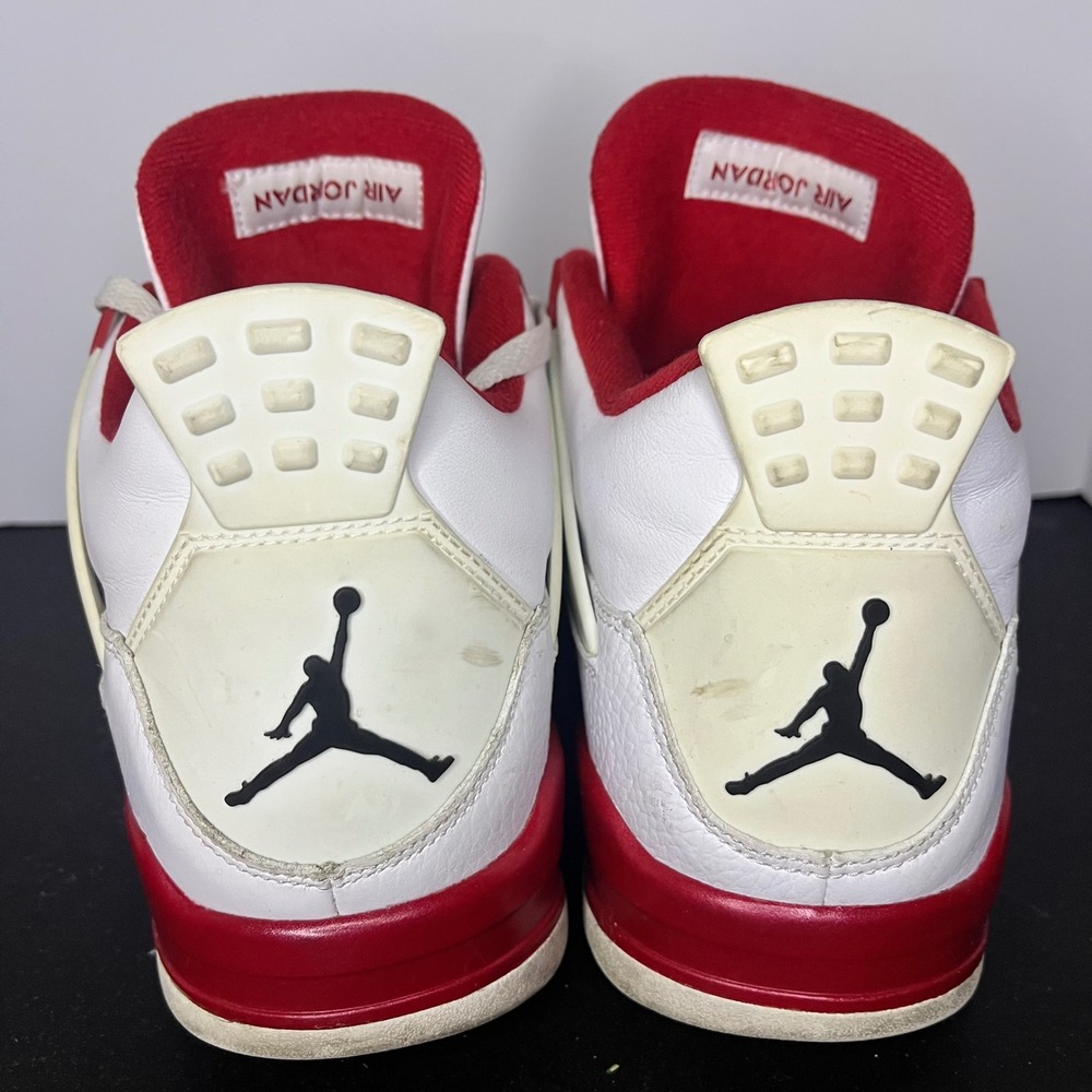 Air Jordan 4 Retro Alternate 89 White Gym Red Black 308497-106 Mens 12 - Picture 4 of 7